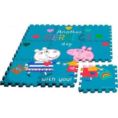Alfombra puzzle eva 9 pz+bolsa Peppa pig