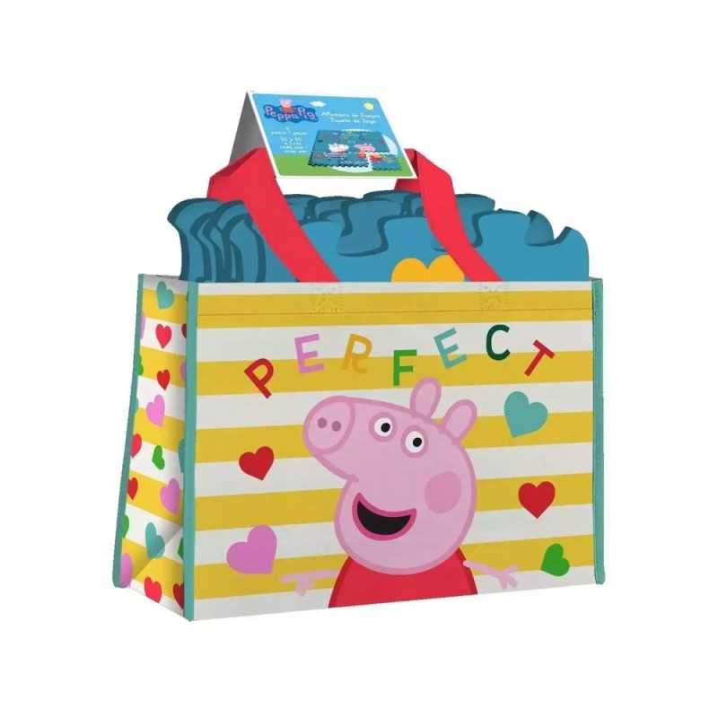 Alfombra puzzle eva 9 pz+bolsa Peppa pig