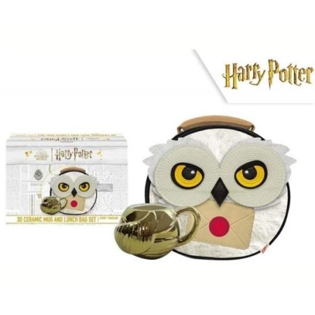 Set taza 3D y bolsa de comida Harry Pott