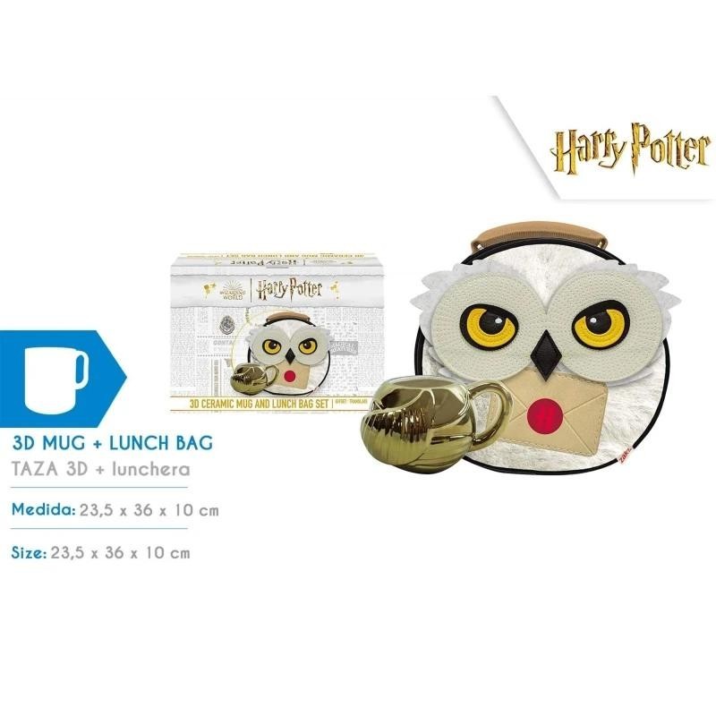 Set taza 3D y bolsa de comida Harry Pott