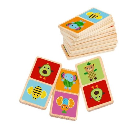 DOMINO DE MADERA CON BOLSA DE TELA 