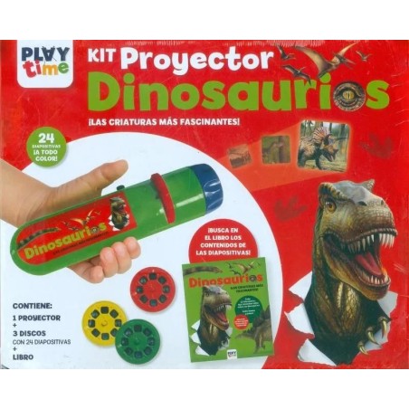Kit Proyector Dinosaurios - Caja Metalic