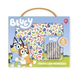 Bluey Pinta Con Numeros - Caja Maletin
