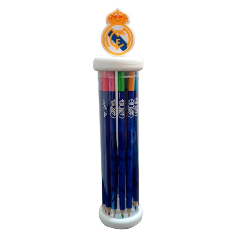 Set 12 Lapices Colores Real Madrid estuc
