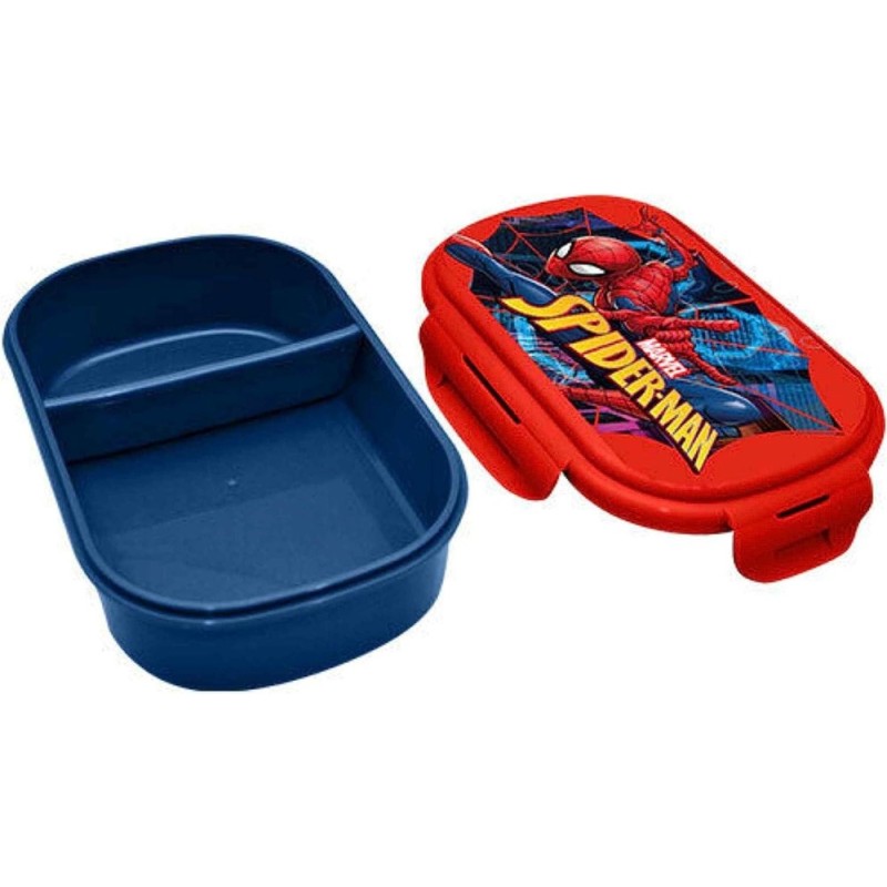 spiderman sandwichera con cubierto