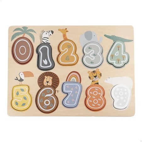 Woomax-Puzzle Numeros Madera - 24m