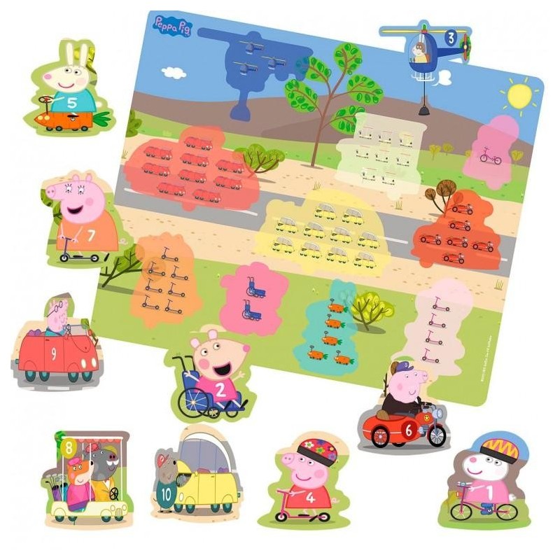 Peppa Pig: Puzzle De Madera Números
