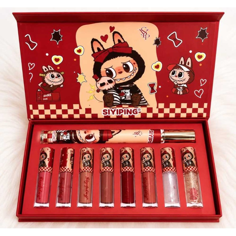 Set regalo LABUBU 8 lip gloss y bruma