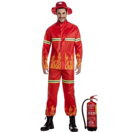 Disfraz Bomber con llamas XL