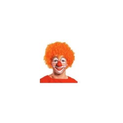 peluca payaso rizos naranja
