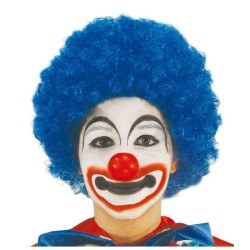 peluca payaso rizos azul