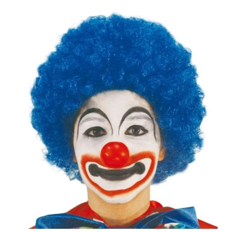 peluca payaso rizos azul