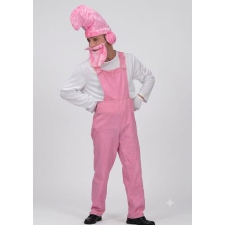 Disfraz enanito gnomo rosa M