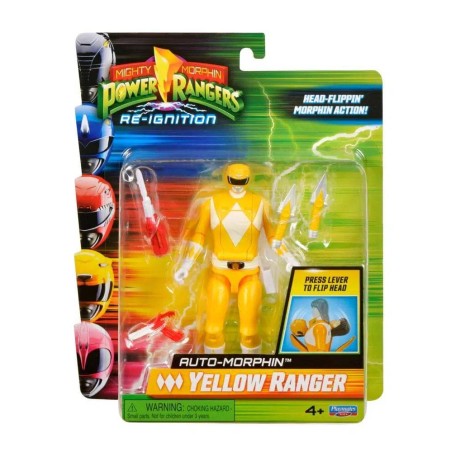Figura Power Ranger Auto Morphin Amarill