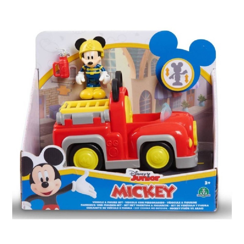 MICKEY FIGURA ARTICULADA + VEHICULO
