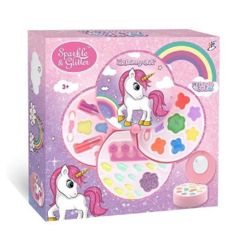 MAQUILLAJE TRES PISOS UNICORNIO