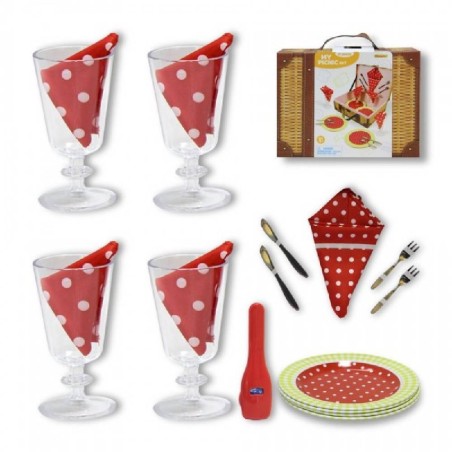SET DE PICNIC 21 EN MALETIN PIEZAS