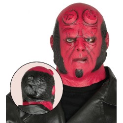 MASCARA DEMONIO ROJO LATEX HELLBOY