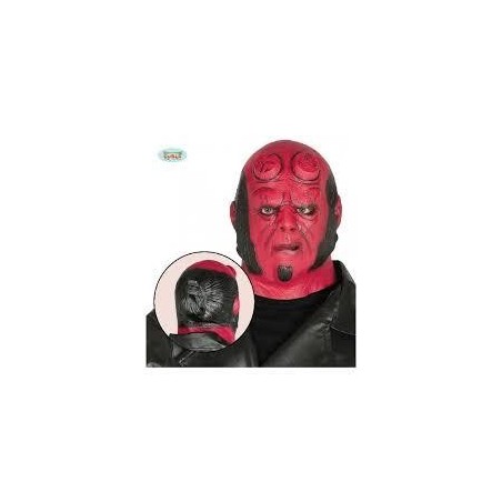MASCARA DEMONIO ROJO LATEX HELLBOY