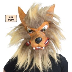 CARETA LOBO CON PELO