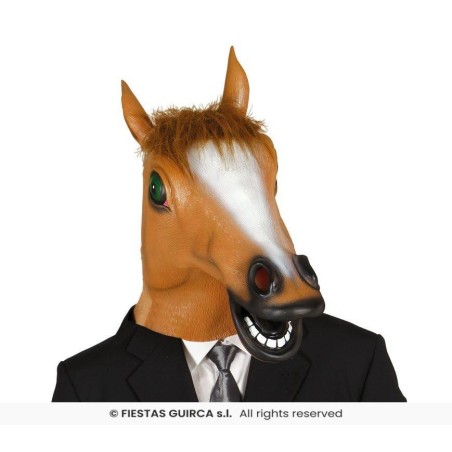Careta mascara caballo con pelo vinilo