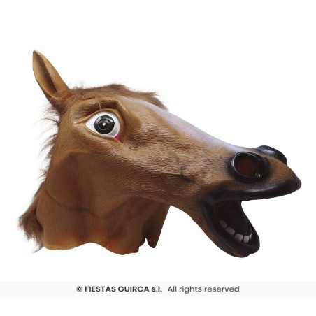 Careta mascara caballo con pelo vinilo
