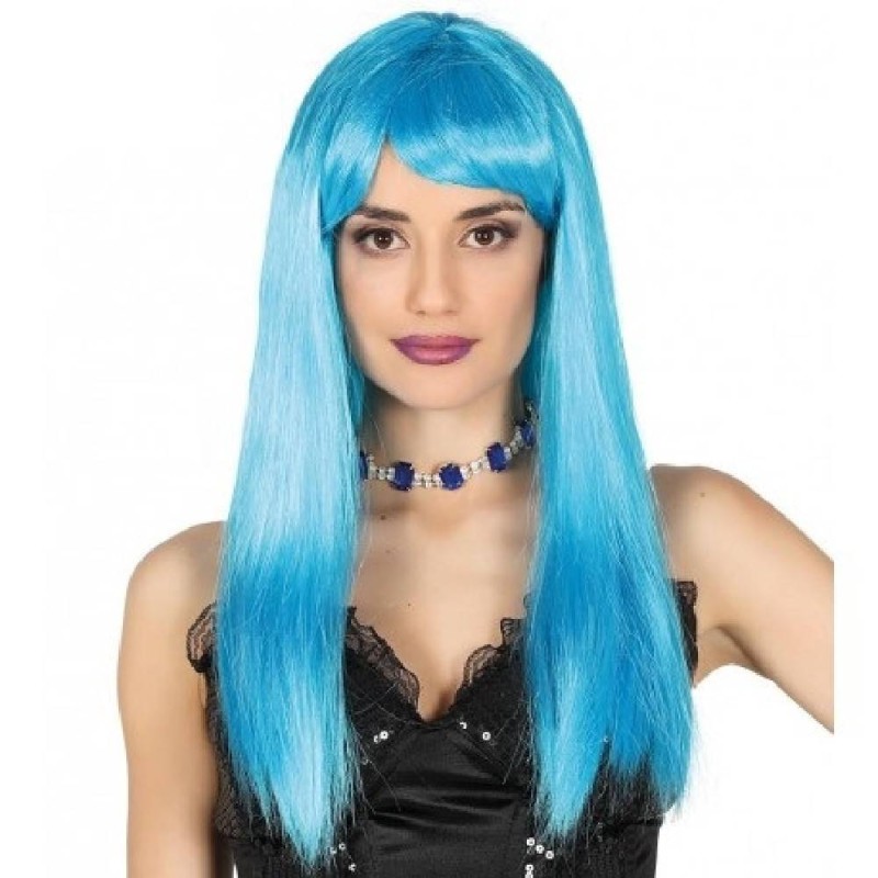 PELUCA MELENA AZUL CIELO EN CAJA
