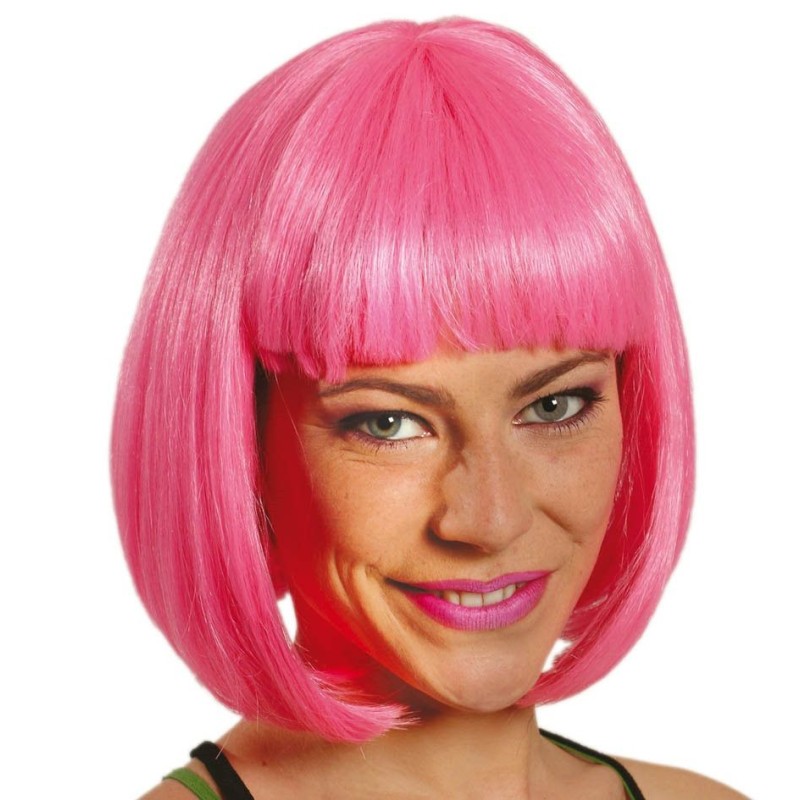 PELUCA ROSA CORTA