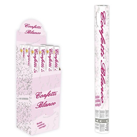 CAÑON CONFETTI BLANCO 50CM