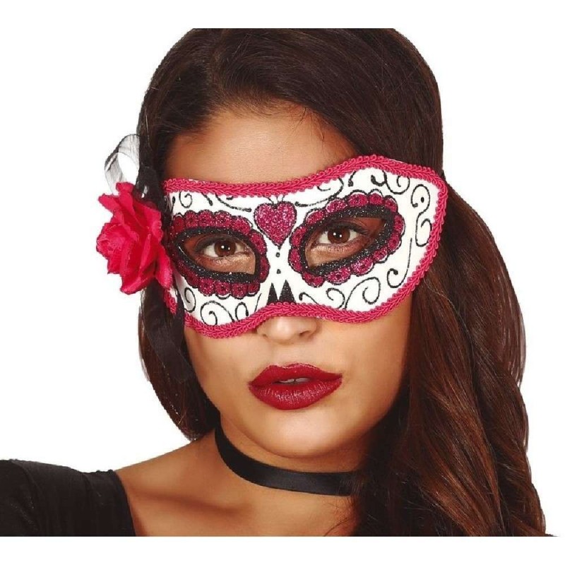 ANTIFAZ CATRINA ROSA DIA DE MUERTOS