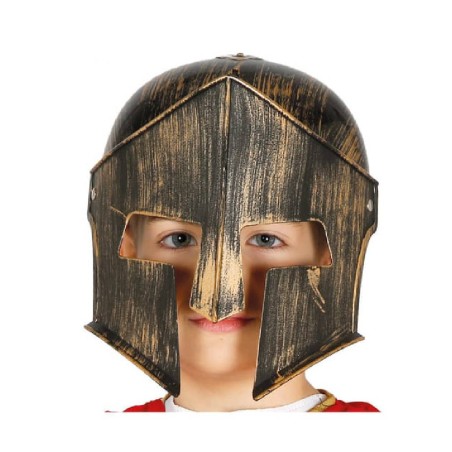 CASCO ESPARTANO ORO INFANTIL