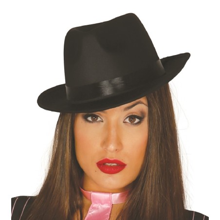 SOMBRERO GANGSTER ALTA CALIDAD NEGRO