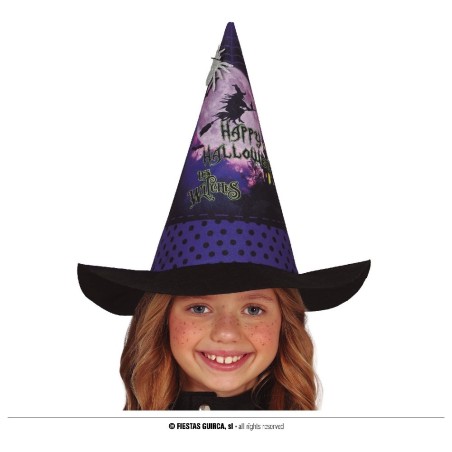 GORRO BRUJA AZUL, INFANTIL