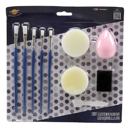 SET DE 5 PINCELES Y 4 ESPONJAS MAQUILLAJ
