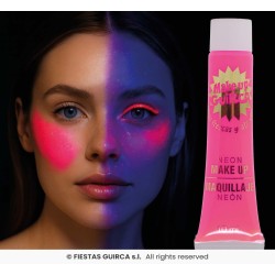 MAQUILLAJE EN TUBO DE CREMA ROSA NEON -  2