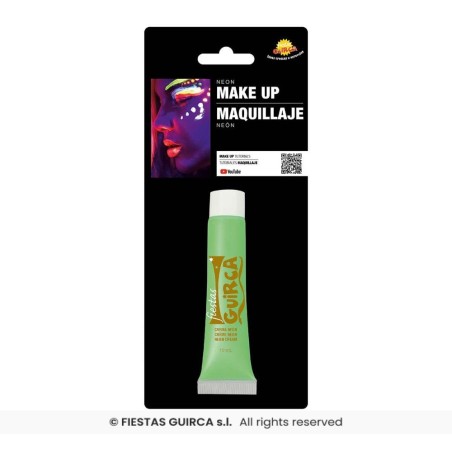 MAQUILLAJE EN TUBO DE CREMA VERDE NEON 1