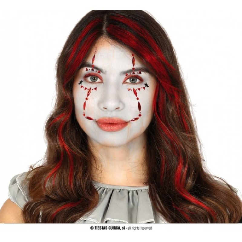 JOYAS FACIALES ADHESIVAS PAYASO