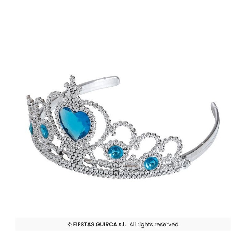 DIADEMA PRINCESA PIEDRAS AZULES