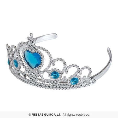 DIADEMA PRINCESA PIEDRAS AZULES
