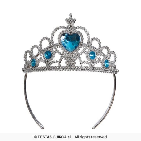DIADEMA PRINCESA PIEDRAS AZULES