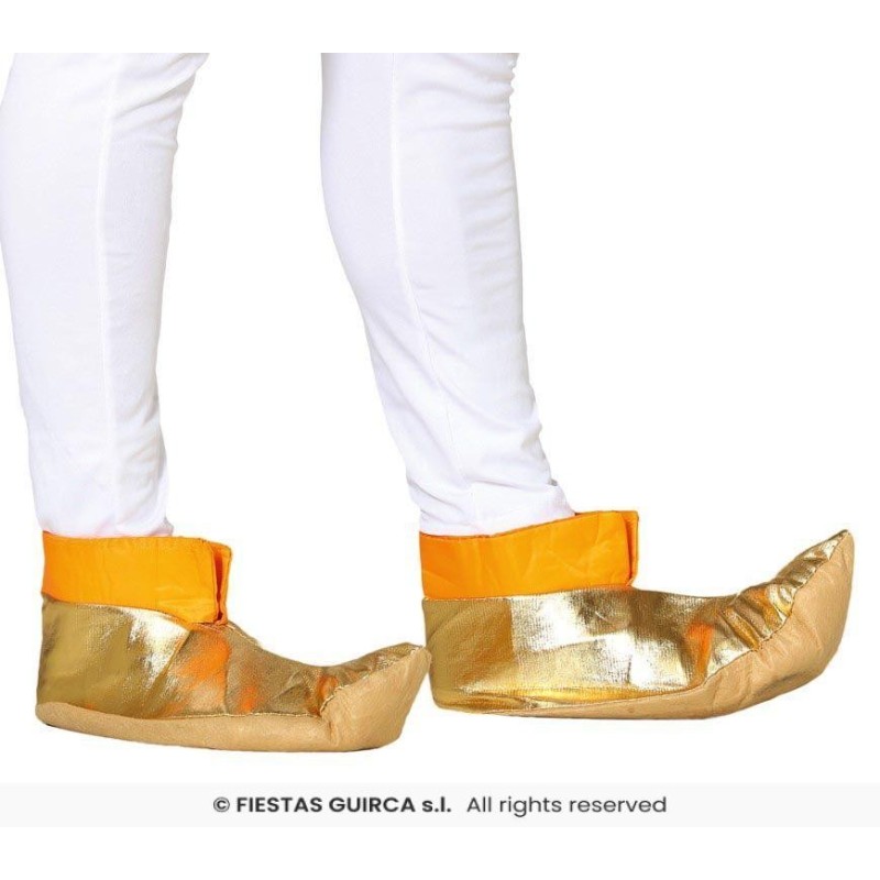 PAR DE BABUCHAS DORADAS