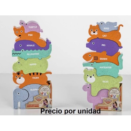 PUZZLE ANIMALES APILABLES 7 PIEZAS (SURT