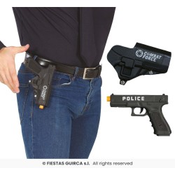 PISTOLA CON FUNDA, 20 CMS