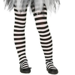 PANTYS BLANCAS Y NEGRAS RAYAS 3-6 AÑOS