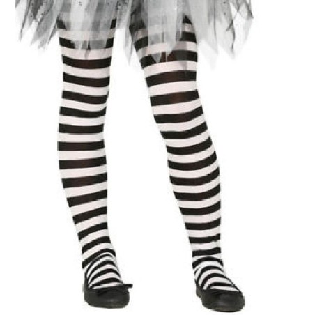 PANTYS BLANCAS Y NEGRAS RAYAS 3-6 AÑOS