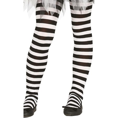 PANTYS BLANCAS Y NEGRAS RAYAS 3-6 AÑOS