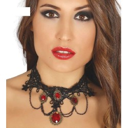 COLLAR GARGANTILLA CON RUBIES