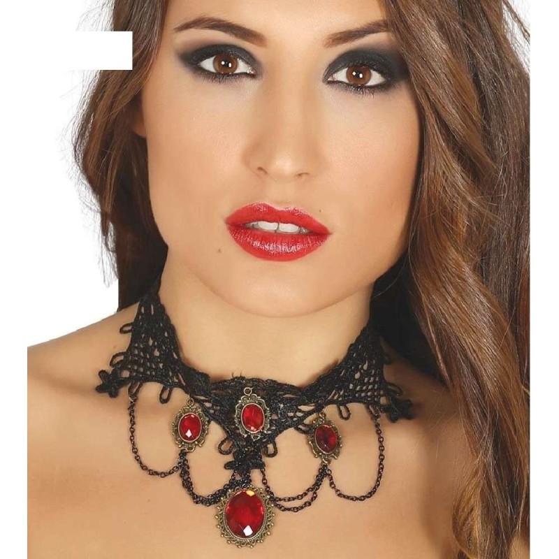 COLLAR GARGANTILLA CON RUBIES