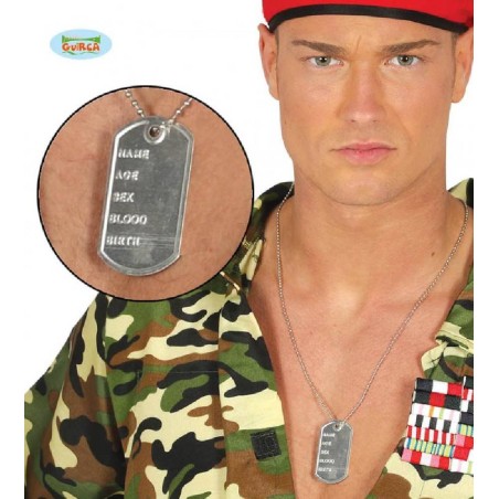 COLGANTE CHAPA DE IDENTIFICACION MILITAR