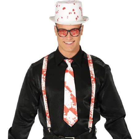 CONJUNTO SANGRIENTO - TIRANTES Y CORBATA